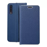 OEM LUNA Book Carbon book-style phone case for Samsung Galaxy A50 4G (A505), blue