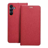 OEM LUNA Book Carbon book-style phone case for Samsung Galaxy A15 4G (A155) | A15 5G (A156), red