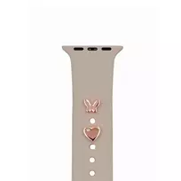 TFO Butterfly rose gold watch strap pin charms set