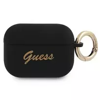 GUESS GUAPSSSK AirPods Pro Cover Black | Black Silicone Vintage Script