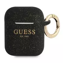 GUESS GUA2SGGEK AirPods 1|2 cover black Silicone Glitter