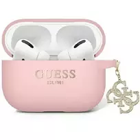 GUESS GUAP2LECG4P AirPods Pro 2 (2022|2023) cover pink | Liquid Silicone Glitter Triangle Charm