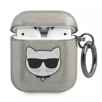 Karl Lagerfeld KLA2UCHGK AirPods 1|2 cover black Glitter Choupette