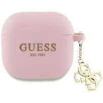 GUESS GUA4LECG4P AirPods 4 cover - pink Silicone 4G Charm