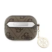 GUESS 4G Script PC|PU Charm Case for AirPods Pro 2 in Brown
