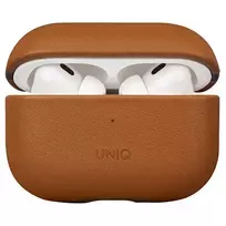 uniq terra AirPods Pro 2nd generation case. Genuine Leather, brown | toffee brown