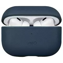 uniq terra AirPods Pro 2nd generation case. Genuine Leather, blue | space blue