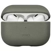 uniq terra AirPods Pro 2nd generation case. Genuine Leather, green|lichen green