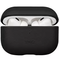uniq terra AirPods Pro 2nd gen case. Genuine Leather, black | dallas black