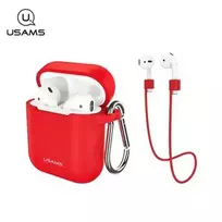 USAMS Protective case for AirPods, silicone, red | red BH423AP04 (US-BH423)