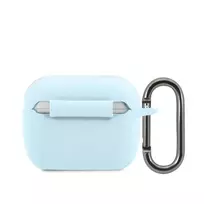 Lacoste Liquid Silicone Glossy Case with Printed Logo for AirPods Pro, Blue