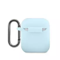 Lacoste Liquid Silicone Glossy Printing Logo Case for AirPods 1/2, Blue