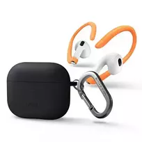 uniq Nexo Case for AirPods 3rd Generation + Silicone Ear Hooks, Grey