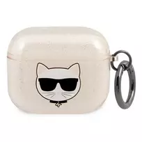 Karl Lagerfeld airPods 3 Case, KLA3UCHGD, Gold Glitter, Choupette