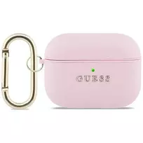 GUESS Case Grained Classic Logo Hook for AirPods Pro 3, pink