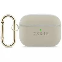 GUESS Case Grained Classic Logo Hook for AirPods Pro 3 in gold