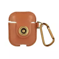 Toptel Leather Case for AirPods - Light Brown