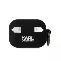 Karl Lagerfeld 3D Logo NFT Karl and Choupette Silicone Case for AirPods Pro 2, Black