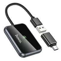 Hoco Wireless CarPlay Adapter, USB-A / USB-C, HU1, Black