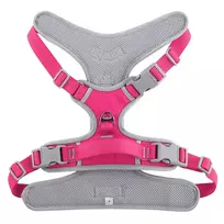 OEM OXFORD dog harness, size M, pink and grey