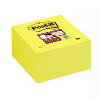 Post-It Sticky Note Cube Super Sticky, 350 sheets, 76x76mm, yellow