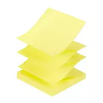 Forpus Sticky notes, Z-fold, 75 x 75 mm, yellow, 100 sheets