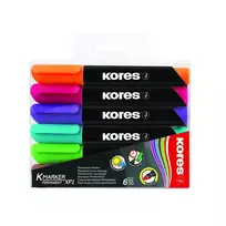 Kores Noturīgais marķieris XP2, konisks, 6 krāsu komplektsPermanent marker XP2, conical tip, set of 6 colors