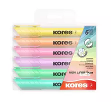 Kores Text Marker HIGH LINER PLUS, 4 pastel colors