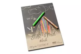 SMLT Sketchbook with black pages START A5, 20 sheets, 120 gsm