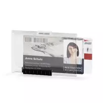 Durable Magnetic card holder PUSHBOX DUO, clip-free, 54 x 87 mm, 10 pieces/pack.