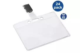 Europel Card holder with clip, 60 x 90 mm, pack of 24.