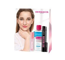 Makiažo valymo rinkinys Dermacol Just Think Pink švelnus valymas, blakstienų tušas ir lūpų aliejus