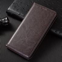Crazy Horse natūralios odos dėklas Oneplus 6 6T 7 7T 8 8T 9 9R 10 10T 11 11R 12 12R 13 13T 13S 13R Pro telefonams Oneplus 5T&Genuine Leather mėlyna