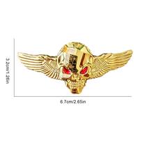 3D Metalinis Automobilio Lipdukas Angelo Sparnai Automobilio Decalas Metalinis Skeletas Automobilio Emblema Dekoratyvinis Lipdukas Metalinis Automobilio Aksesuarams auksas