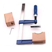 Guitar Bass Fretting Tool Fingerboard Fretboard Fret Press Tool with Wooden Blocks and Mini Wrench Luthier Tools mėlyna