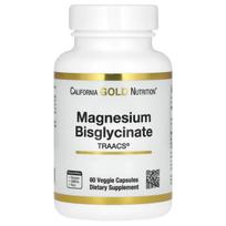 California Gold Nutrition, magnio bisglicinatas, TRAACS®, 200 mg, 60 daržovių kapsulių (100 mg vienoje kapsulėje)
