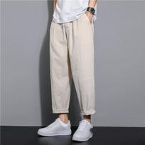 Streetwear vyriškos medvilninės kelnės Laisvalaikio vienspalvės ilgos kelnės Kvėpuojančios raišteliu tiesios kelnės Harem kelnės Vyriškos laisvos kelnės XXXXXL juoda