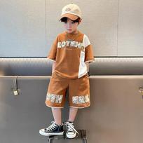 Boy Track Suits Clothes Kids Luxury Clothing 4 5 6 7 8 9 10 11 12 13 14 15 Years Summer Suit for Boy Children's Clothing Set 170 juoda