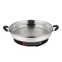 Daugiafunkcinė elektrinė nerūdijančio plieno keptuvė blynams ir kepiniams, didelės talpos, plokščiadugnė, padidinto gylio dizainas Extra Thick Stainless Steel, Depth 5cm