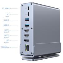 Gembird A-CF-COMBO15-01 USB Type-CF 15 viename daugiaprievadis adapteris (USB šakotuvas AF prievadai v.2x2 + v.3x3, Type-CF + HD