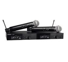 Shure SLXD24DE/SM58-G59 - dviguba skaitmeninė belaidžio ryšio sistema su dviem siųstuvais/rankiniais mikrofonais (470 - 514 MHz)