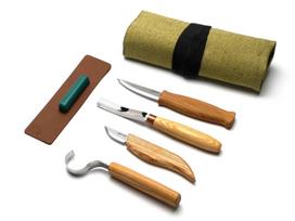 Drožinėjimo rinkinys BeaverCraft S43L; 6 vnt.; šaukštų ir kitų medienos gaminių drožinėjimui, kairiarankiams