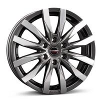 Ratlankis BORBET CW6 R16x6.5 6x130 ET 62 CB 84.1 (Mistral Anthracite Glossy Polished) (1350 kg)