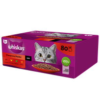WHISKAS Saszetka sos Drób/Jag/Woł/Kur 80x85g