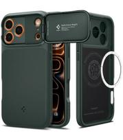 Žalias dėklas Apple iPhone 17 Pro telefonui "Spigen Optik Armor MAG Magsafe"