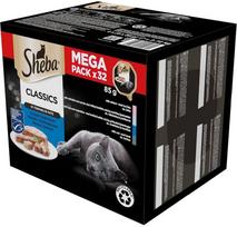 Sheba Tray of Pate White Fish/Fish/Salmon/Tuna - wet cat food - 32x85 g