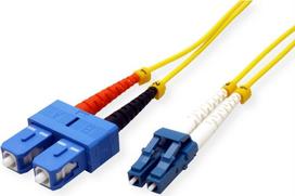 Roline - Patch-Kabel - LC Single-Modus (M) bis SC Single-Modus (M) - 5 m - Glasfaser - 9/125 Mikrometer - OS2 - halogenfrei - Gelb (21.15.8794)