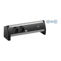 Bachmann Desk - 2 AC-Ausgänge - Indoor - Typ F - Aluminium - Kunststoff - 1 Stück(e)