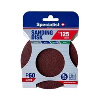 Specialist+ SPECIALIST+ šlifavimo popierius P60, 125 mm, 5 vnt.