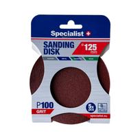 Specialist+ SPECIALIST+ šlifavimo popierius P100, 125 mm, 5 vnt.